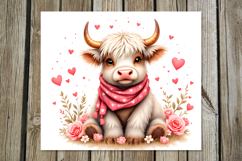 Valentine animals | cow Skinny tumbler sublimation design Product Image 3