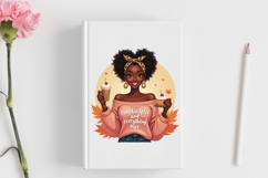 Motivational Autumn melanin woman png Product Image 3