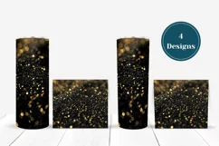 Gold Glitter Tumbler Sublimation, Black Tumbler Wrap Design Product Image 3