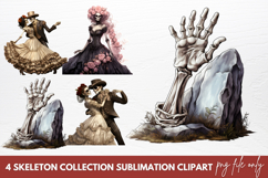 Skeleton Collection Sublimation Clipart Product Image 1