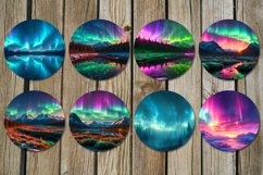 Northern lights | Car coaster &amp; key chain sublimation design Product Image 3