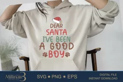 Dear Santa I’ve Been A Good Boy SVG PNG Sublimation |Dog X'm Product Image 3