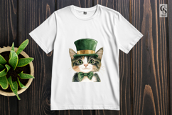 Watercolor Leprechaun Cat Clipart Sublimation PNG Product Image 3