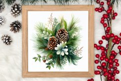 Winter Christmas Greenery Clipart, Christmas Greenery Clipar Product Image 3