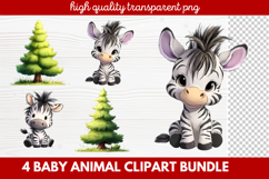 Baby Animal Clipart | Cute Nursery Wildlife PNG Illustration Product Image 1