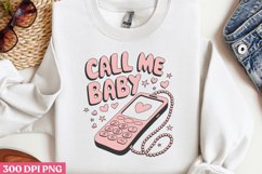 Call me baby PNG, Retro Valentine PNG Product Image 3