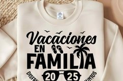 Vacaciones en Familia 2025 SVG | Spanish Family Vacation PNG Product Image 3