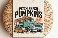 Homegrown Pumpkins Fall Harvest PNG, Vintage Pumpkin Patch S Product Image 3