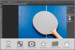 Ping Pong Paddle Rubber Surface Mock Product Image 2