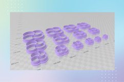 Square Circle 2 Earring Clay Cutter - Cookie Cutter STL File Product Image 3