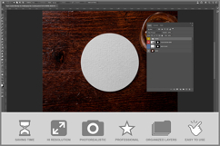 Paper Coaster On Mahogany Bar Counte Product Image 2