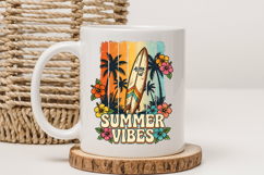 Summer Vibes PNG, Retro Surfboard Sublimation Design Product Image 3