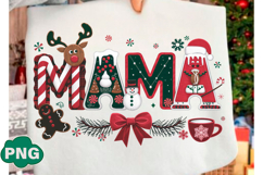 Christmas Mama PNG Trendy T-shirt Product Image 2