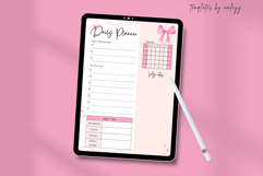 Coquette Daily Planner Template Aesthetic Pink Editable Product Image 3