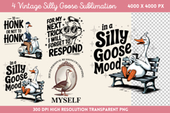 Vintage Silly Goose Sublimation PNG Product Image 1