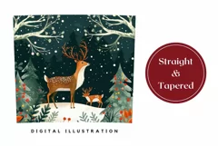 Christmas Tumbler Wrap, Christmas Deer Tumbler Sublimation Product Image 3