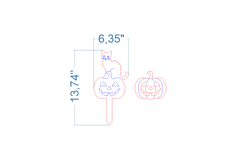 Halloween Cat Yard Stake SVG laser cut file for Glowforge Product Image 3