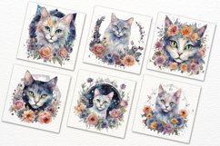 Watercolor Magical Cat, Celestial Black Cats Product Image 3