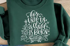 For Unto Us a Child Is Born PNG, Isaiah 9:6 Christian Nativi Product Image 3