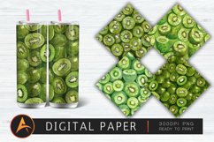 Green Kiwi Fruits Digital Paper Product Image 1