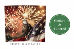 Patriotic Tumbler Wrap, Bald Eagle Tumbler Sublimation Product Image 3