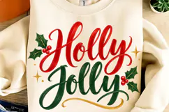 Holly Jolly PNG, Preppy Merry Coquette Christmas PNG Product Image 1