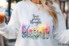 Grow positive thoughts PNG, Mental Health Sublimation PNG Product Image 3