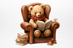 Christmas Teddy Bear Sublimation Clipart PNG Product Image 3