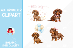26 Cute Sausage Dog PNG Set for Baby Design, Nursery, Prints Product Image 6