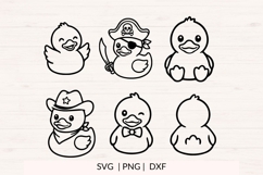 Rubber Duck SVG Bundle Cute Bath Duck Clipart Set 12 Files Product Image 3