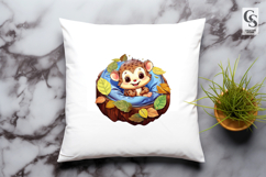 Cute Forest Baby Animal Clipart Sublimation PNG Product Image 3