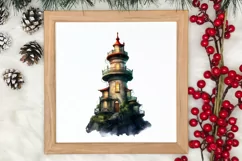 Christmas Castle Clipart Sublimation, Christmas PNG Product Image 3