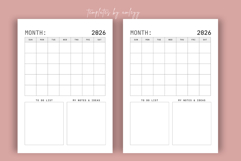 Minimal Monthly Planner Template Canva | Editable Monthly Product Image 3