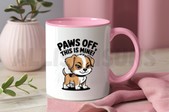 Adorable Puppy Cartoon With Paws Off Quote Perfect Product Image 3