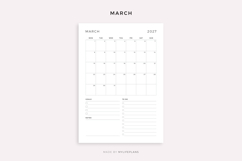 2027 Monthly Goal Planner, Printable &amp; Fillable, A4/Letter Product Image 3