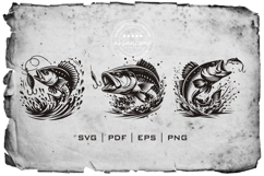 Predator Fish Silhouette Designs with Lure Product Image 3