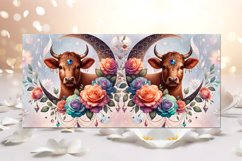 Moon, cow &amp; flowers | Mug fantasy sublimation design bundle Product Image 3