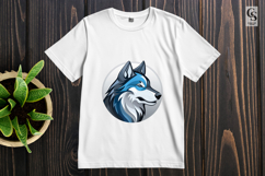 Blue Wolf Head Logo Mascot Sublimation PNG Product Image 2
