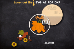 Hello Fall SVG laser cut files for Glowforge Product Image 3