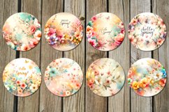 Watercolor Spring | Car coaster &amp; key chain sublimation Product Image 3