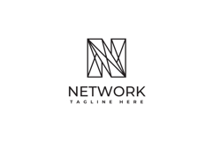 Network Letter N logo design vector template Product Image 3