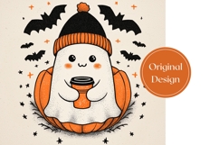 Doodle Halloween Tumbler, Halloween Bats Tumbler Template Product Image 3