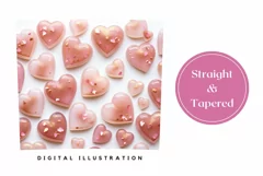 Glitter Love Hearts Tumbler Wrap, Valentine's Day Tumbler 3D Product Image 3