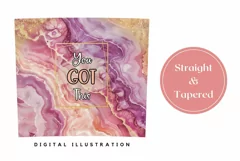 Pink Marble Tumbler Wrap, You Got This Tumbler Sublimation Product Image 3