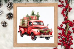 Christmas Cars Watercolor clipart, Christmas Cars Clipart Product Image 3