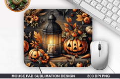 Pumpkins Mouse Pad, Halloween Mouse Pad PNG Design Product Image 1