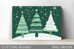Christmas Tree Cutting Board Design. Kitchen Cutting Board Product Image 1