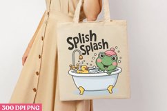 Splish splash PNG, Funny Frog Sublimation PNG Product Image 1