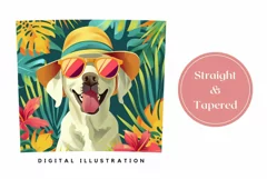 Tropical Dog Tumbler Wrap, Labrador Retriever Dog Tumbler Product Image 3