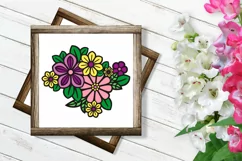 3d Floral SVG | Layered Flowers SVG | 3d Floral Bouquet SVG Product Image 4